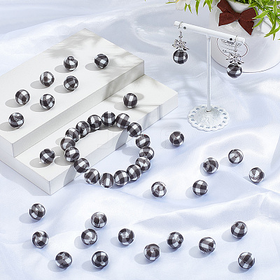 45Pcs Round Silicone Focal Beads SIL-SC0003-84-1