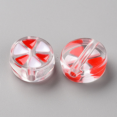 Transparent Enamel Acrylic Beads TACR-S155-005F-1