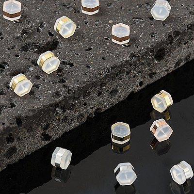 16Pcs 4 Colors Silicone Ear Nuts SIL-YW0001-02-1