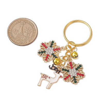 Alloy Enamel with Cubic Zirconia Keychain KEYC-JKC00862-1