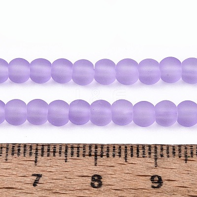 Baking Paint Transparent Glass Bead Strands GLAA-S031-4mm-25-1