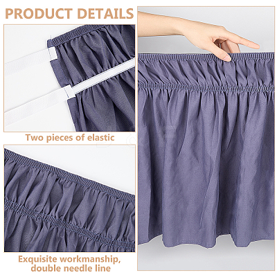 Adjustable Polyester Wrap Around Bed Skirts AJEW-WH20022-10B-02-1