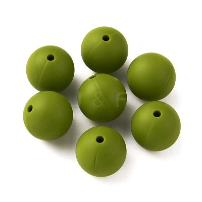 Food Grade Eco-Friendly Silicone Focal Beads SIL-WH0013-01M-1