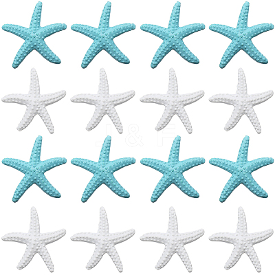 20Pcs 2 Colors Opaque Resin Cabochons DJEW-GF0001-64-1