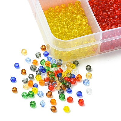 100G 10 Colors 8/0 Glass Seed Beads SEED-YW0002-40-1