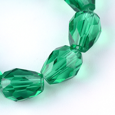 Transparent Glass Bead Strands GLAA-R024-6x8mm-10-1