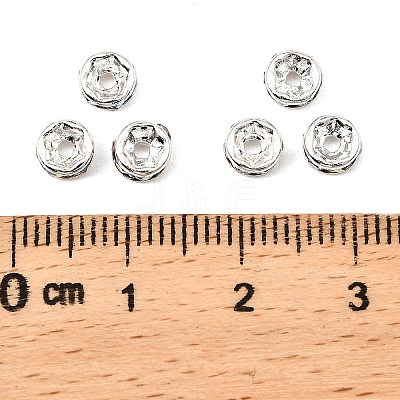 Brass Rhinestone Spacer Beads RB-A014-Z5mm-28S-NF-1