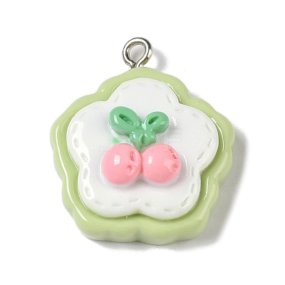 Opaque Resin Pendants RESI-S403-04D-1