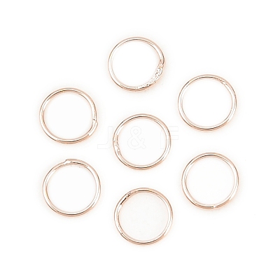 Brass Closed Jump Rings KK-D257-01RG-09-1