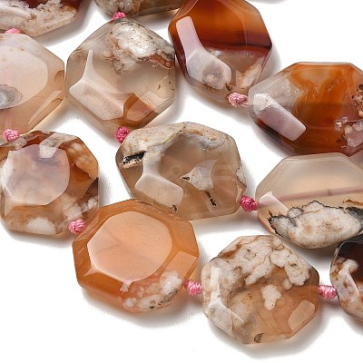 Natural Cherry Blossom Agate Beads Strands GG-CBAD7AB-04-1