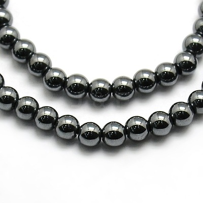 Grade AAA Magnetic Synthetic Hematite Round Bead Strands G-G644-B-11-1