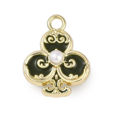 Rack Plating Alloy Enamel Pendants PALLOY-P309-05G-02-1