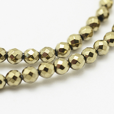 Round Non-magnetic Synthetic Hematite Beads Strands LS-G-D617-3mm-27-1