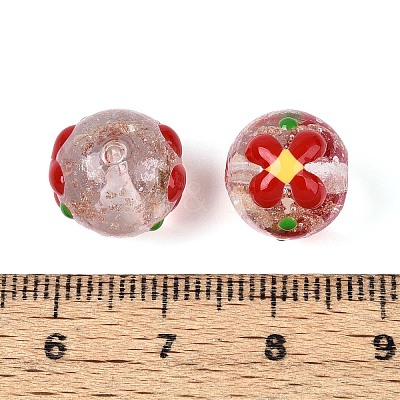 Luminous Handmade Gold Sand Lampwork Beads LAMP-N035-04D-1