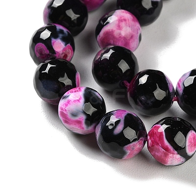 Natural Fire Crackle Agate Beads Strands G-M437-A01-01G-1