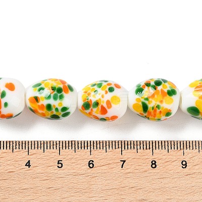 Handmade Lampwork Beads Strands LAMP-Q036-08C-1