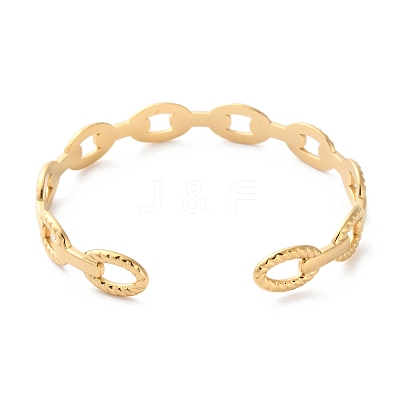 304 Stainless Steel Cuff Bangles for Women BJEW-K263-05G-04-1