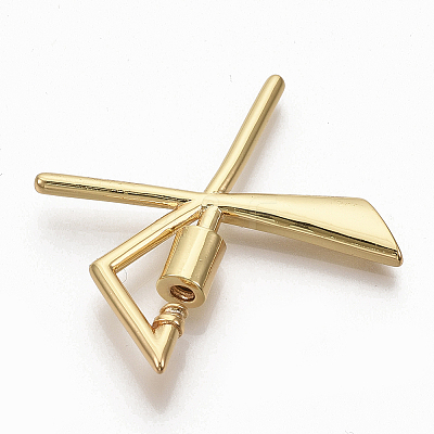 Brass Screw Carabiner Lock Charms KK-T046-001G-X-NF-1