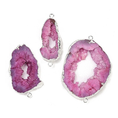 Dyed Natural Druzy Agate links G-R012-05S-04-1