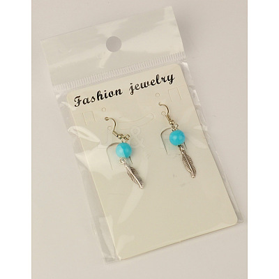 Fashion Leather Dangle Earrings EJEW-JE00251-1