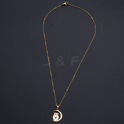 201 Stainless Steel Pendants Necklaces NJEW-S105-JN707-45-2-1