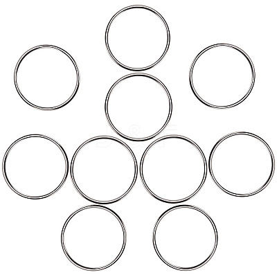 10Pcs 304 Stainless Steel Linking Rings STAS-AR0002-65B-P-1