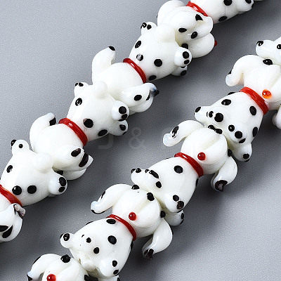 Handmade Bumpy Lampwork Beads Strands LAMP-Q031-002-1