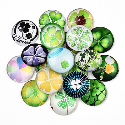 Flatback Glass Cabochons for DIY Projects GGLA-ZX026-25mm-07A-1