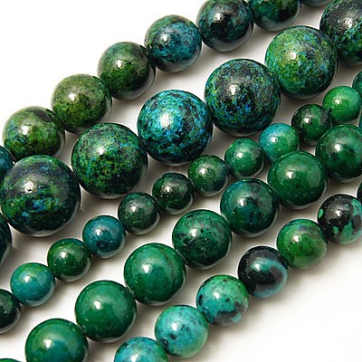Synthetic Chrysocolla Beads Strands G-L529-B01-8mm-1