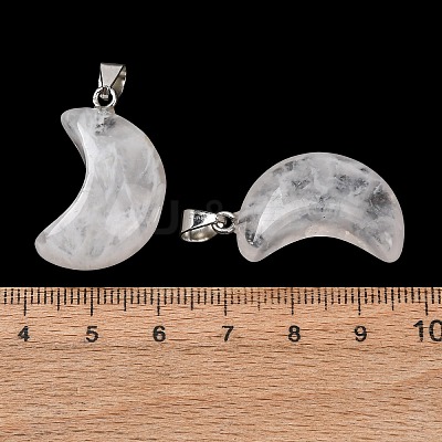 Natural White Agate Pendants G-F820-02L-02-1