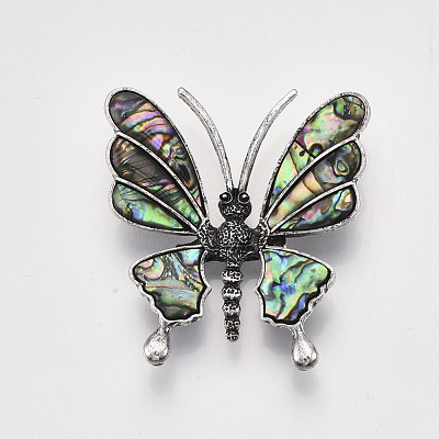 Abalone Shell/Paua Shell Brooches/Pendants SHEL-S275-37A-1