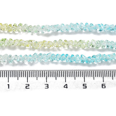 Transparent Glass Bead Strands X-GLAA-H023-03A-1