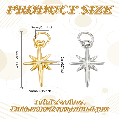 4Pcs 2 Colors Rack Plating Brass Pendants KK-LP0001-61-1