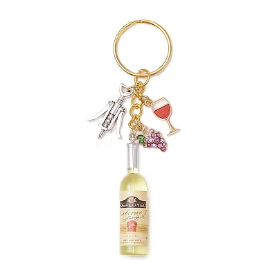 Resin & Glass & Alloy Keychain KEYC-JKC01158-1