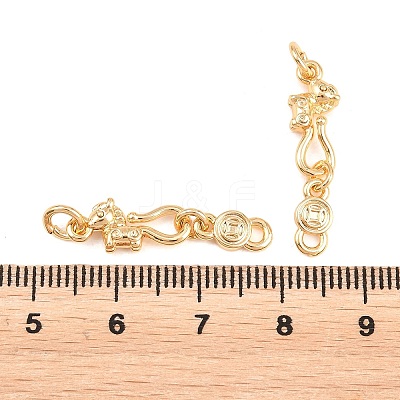 Brass S-Hook Clasps KK-L274-07G-1