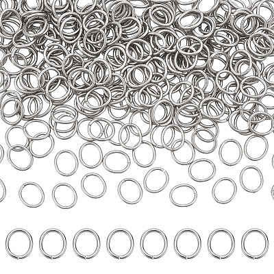 300Pcs 304 Stainless Steel Open Jump Rings STAS-UN0063-41B-1