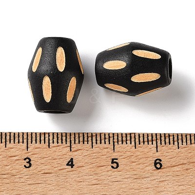Schima Wood Carved European Beads WD-CBACBB7-01B-1