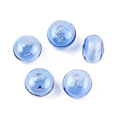 Transparent Handmade Blown Glass Globe Beads GLAA-T012-53G-1