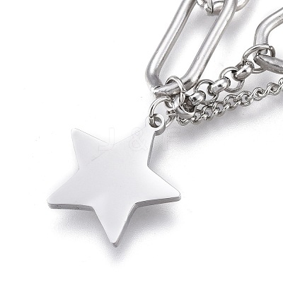 304 Stainless Steel Charm Bracelets BJEW-K219-03P-1