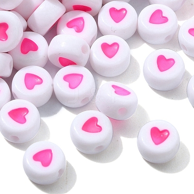 100Pcs Opaque Acrylic Beads MACR-YW0003-79B-1