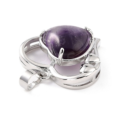 Natural Amethyst Pendants G-C236-01B-P-RS-1