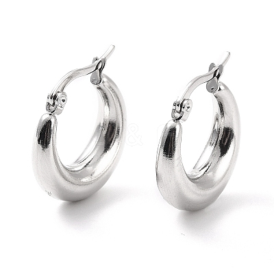 Non-Tarnish 304 Stainless Steel Chunky Hoop Earrings for Women EJEW-F280-06A-P-1