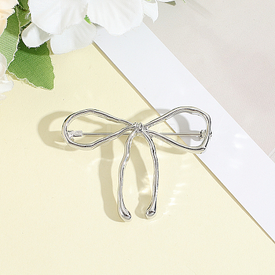 Bowknot Alloy Brooches for Women JEWB-WH20003-09P-1