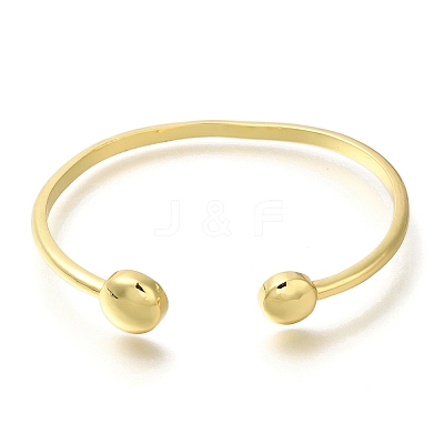Rack Plating Brass Cuff Bangles BJEW-P336-11G-1