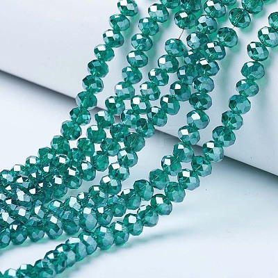 Electroplate Glass Beads Strands EGLA-A034-T6mm-A18-1