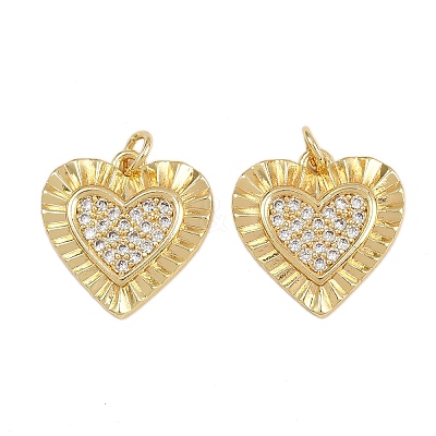 Brass Micro Pave Cubic Zirconia Pendants ZIRC-I367-11G-10-1