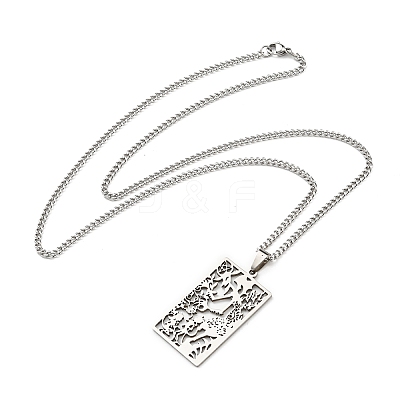Non-Tarnish 304 Stainless Steel Pendant Necklaces LS-NJEW-L118-02P-02-1