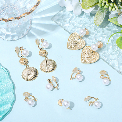 10Pcs Round Brass Brass Micro Pave Clear Cubic Zirconia Ear Cuff Findings KK-BBC0022-45-1