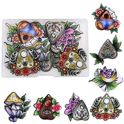 14Pcs 7 Styles Acrylic Pendants MACR-SZ0001-84-1