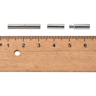 Tarnish Resistant 304 Stainless Steel Bayonet Clasps STAS-L134-06-1